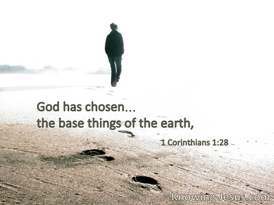 Base things of the world . . . God has chosen.