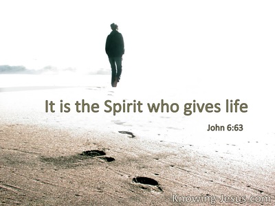 It is the Spirit who gives life.