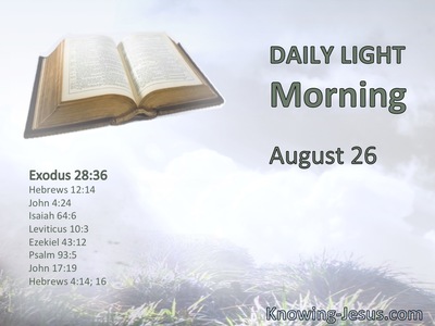 You shall also make a plate of pure gold and engrave on it, like the engraving of a signet: HOLINESS TO THE LORD.