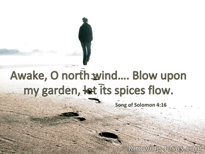Awake, O north wind, and come, O south! Blow  upon my garden, that its spices may flow out.