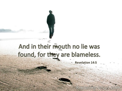They are without fault before the throne of God.