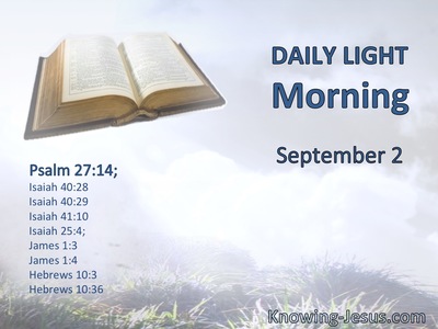Wait on the Lord; be of good courage, and He shall strengthen your heart.