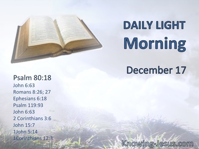 Revive us, and we will call upon Your name.