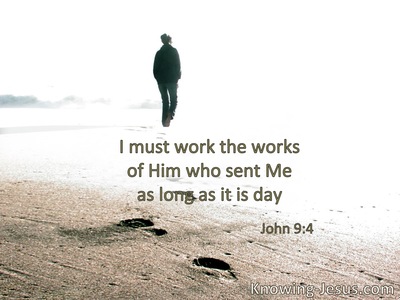 I must work the works of Him who sent Me while it is day.