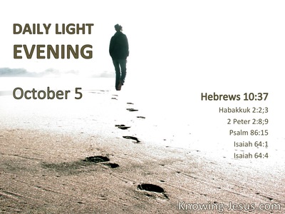Yet a little while, He who is coming will come and will not tarry.