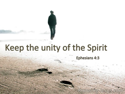 Keep the unity of the Spirit.
