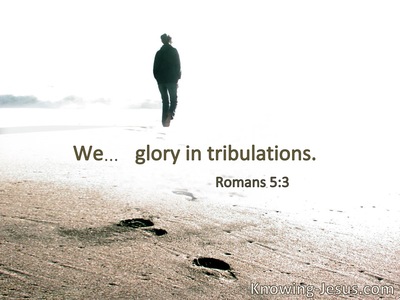 We … glory in tribulations.