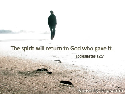 The spirit will return to God who gave it.